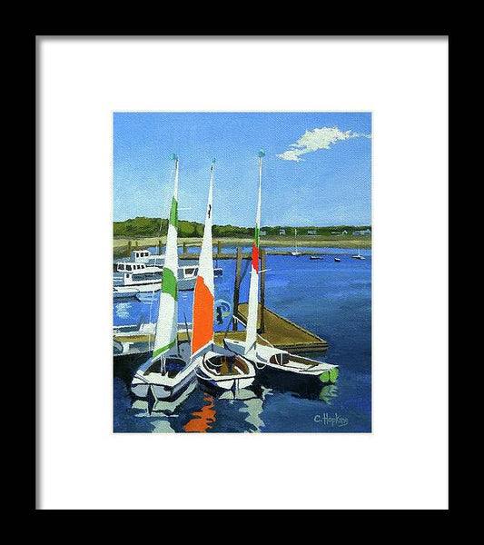 Chatham Harbor Boats Chatham Cape Cod Massachusetts - Framed Print