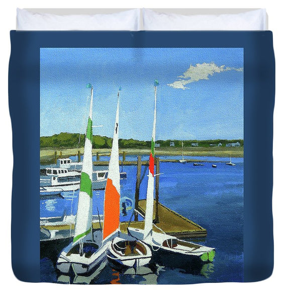 Chatham Harbor Boats Chatham Cape Cod Massachusetts - Duvet Cover