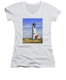 Great Point Lighthouse Nantucket Massachusetts - Women's V-Neck