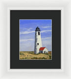 Great Point Lighthouse Nantucket Massachusetts - Framed Print