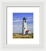 Great Point Lighthouse Nantucket Massachusetts - Framed Print