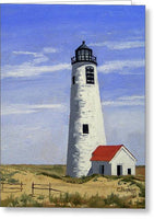 Great Point Lighthouse Nantucket Massachusetts - Greeting Card