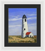 Great Point Lighthouse Nantucket Massachusetts - Framed Print