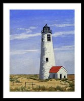 Great Point Lighthouse Nantucket Massachusetts - Framed Print