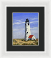 Great Point Lighthouse Nantucket Massachusetts - Framed Print