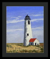 Great Point Lighthouse Nantucket Massachusetts - Framed Print