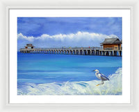 Naples Pier Naples Florida - Framed Print