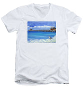 Naples Pier Naples Florida - Men's V-Neck T-Shirt