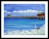 Naples Pier Naples Florida - Framed Print