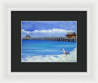 Naples Pier Naples Florida - Framed Print