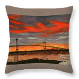 Newport Bridge Newport Rhode Island - Throw Pillow