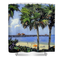 Naples Pier Naples Florida - Shower Curtain