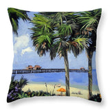 Naples Pier Naples Florida - Throw Pillow