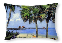 Naples Pier Naples Florida - Throw Pillow