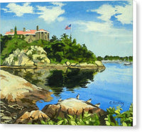 Beacon Rock Brenton Cove Newport Rhode Island - Canvas Print