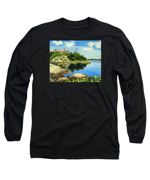 Beacon Rock Brenton Cove Newport Rhode Island - Long Sleeve T-Shirt