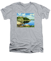 Beacon Rock Brenton Cove Newport Rhode Island - Men's V-Neck T-Shirt