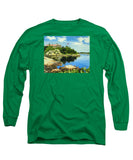 Beacon Rock Brenton Cove Newport Rhode Island - Long Sleeve T-Shirt