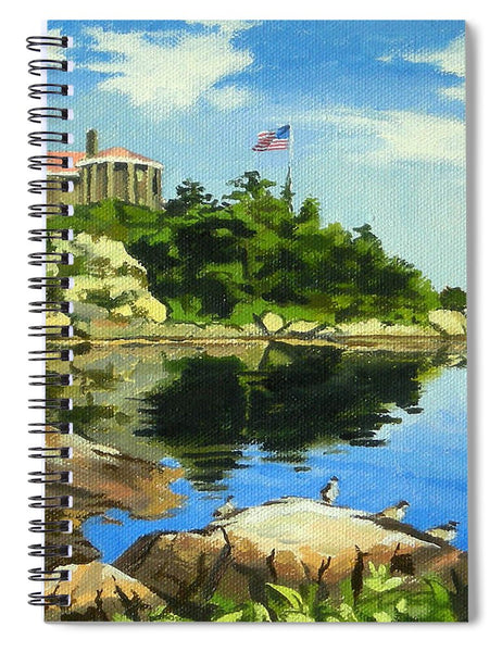 Beacon Rock Brenton Cove Newport Rhode Island - Spiral Notebook