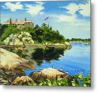 Beacon Rock Brenton Cove Newport Rhode Island - Metal Print