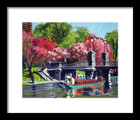 Boston Public Gardens Boston Massachusetts - Framed Print