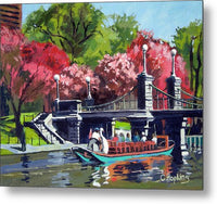 Boston Public Gardens Boston Massachusetts - Metal Print