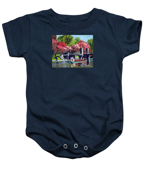 Boston Public Gardens Boston Massachusetts - Baby Onesie