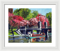 Boston Public Gardens Boston Massachusetts - Framed Print