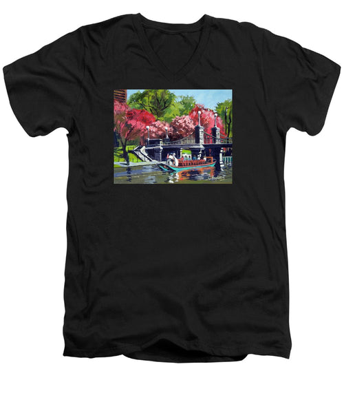 Boston Public Gardens Boston Massachusetts - Men's V-Neck T-Shirt