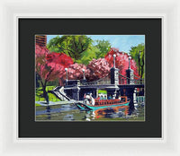 Boston Public Gardens Boston Massachusetts - Framed Print