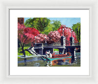 Boston Public Gardens Boston Massachusetts - Framed Print