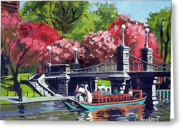 Boston Public Gardens Boston Massachusetts - Greeting Card