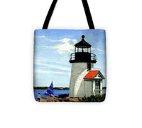 Brant Point Lighthose Nantucket Massachusetts - Tote Bag