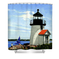 Brant Point Lighthose Nantucket Massachusetts - Shower Curtain