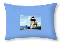 Brant Point Lighthose Nantucket Massachusetts - Throw Pillow