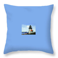 Brant Point Lighthose Nantucket Massachusetts - Throw Pillow