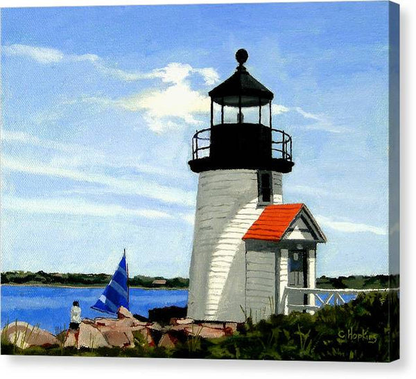 Brant Point Lighthouse Nantucket Massachusetts - Canvas Print