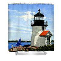 Brant Point Lighthouse Nantucket Massachusetts - Shower Curtain