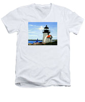 Brant Point Lighthouse Nantucket Massachusetts - Men's V-Neck T-Shirt