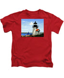 Brant Point Lighthouse Nantucket Massachusetts - Kids T-Shirt