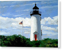 Cape Poge Lighthouse Martha's Vineyard Massachusetts - Canvas Print