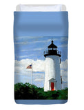 Cape Poge Lighthouse Martha's Vineyard Massachusetts - Duvet Cover