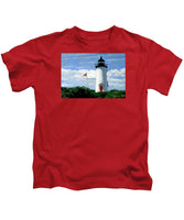 Cape Poge Lighthouse Martha's Vineyard Massachusetts - Kids T-Shirt