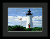 Cape Poge Lighthouse Martha's Vineyard Massachusetts - Framed Print