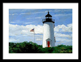 Cape Poge Lighthouse Martha's Vineyard Massachusetts - Framed Print