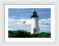 Cape Poge Lighthouse Martha's Vineyard Massachusetts - Framed Print