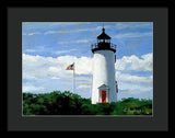 Cape Poge Lighthouse Martha's Vineyard Massachusetts - Framed Print