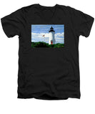 Cape Poge Lighthouse Martha's Vineyard Massachusetts - Men's V-Neck T-Shirt