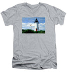 Cape Poge Lighthouse Martha's Vineyard Massachusetts - Men's V-Neck T-Shirt