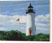 Cape Poge Lighthouse Martha's Vineyard Massachusetts - Wood Print